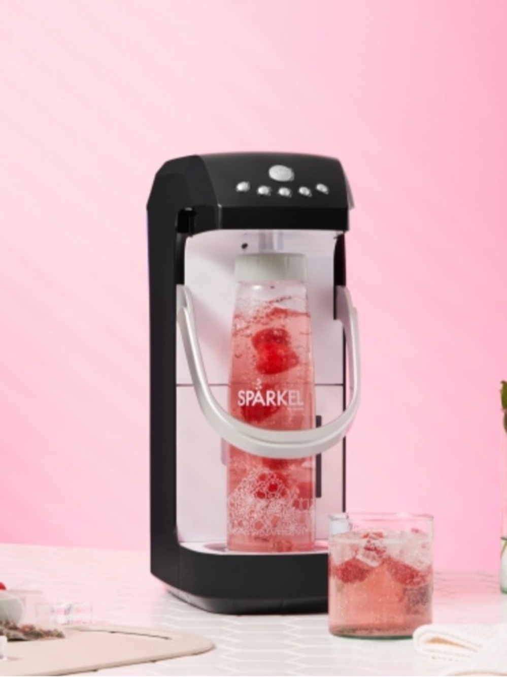 Spärkel Soda Maker Beverage System - Black - carbonated water no co2 tank needed